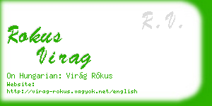 rokus virag business card